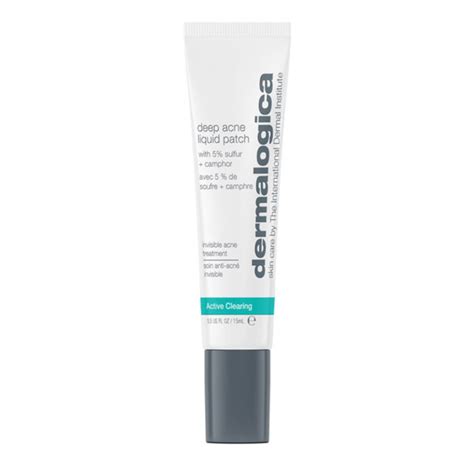 A visual representation of the Dermalogica Deep Acne Liquid Patch forming an invisible barrier on the skin, highlighting its protective and breathable qualities.