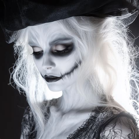A person applying pale foundation to their face, creating a ghostly base for Halloween makeup.