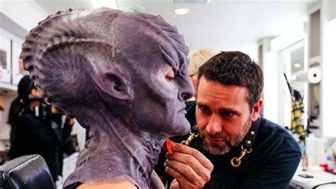 A demonstration of how to create large, menacing fake teeth using makeup and prosthetics.