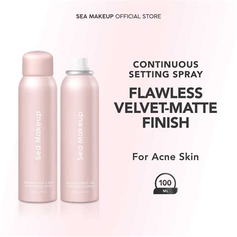 Infographic illustrating the protective layer formed by setting spray over makeup.