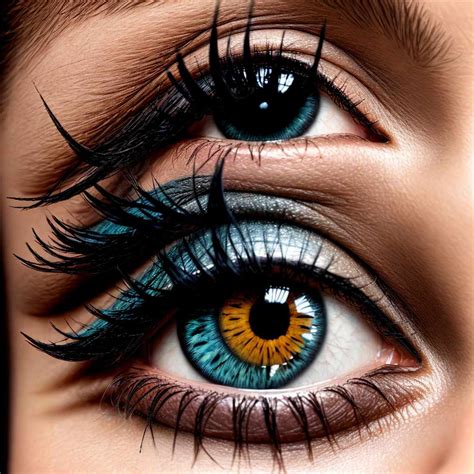 Eye makeup featuring small, delicately drawn hearts on the eyelids.