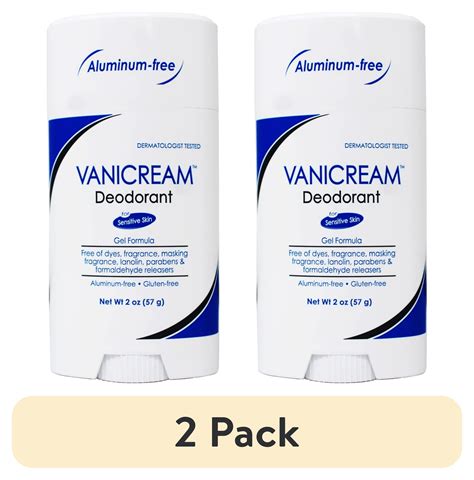 Diagram illustrating the key ingredients and benefits of Vanicream aluminum-free deodorant, highlighting its simple formula and lack of common irritants.