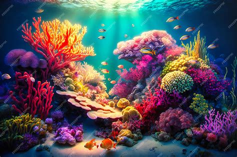 An underwater scene of a vibrant coral reef with diverse marine life, emphasizing the importance of protecting ocean ecosystems.
