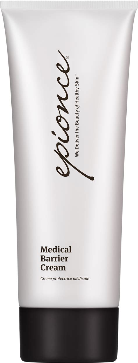 Infographic comparing key ingredients and benefits of Epionce Intensive Nourishing Cream, Medical Barrier Cream, and MelanoLyte Tx.