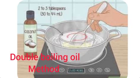 illustration of the double boiling method for cosmetic preparation