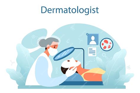 Illustration of a physician assistant working with a dermatologist