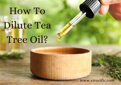 diagram showing how to dilute tea tree oil with a carrier oil