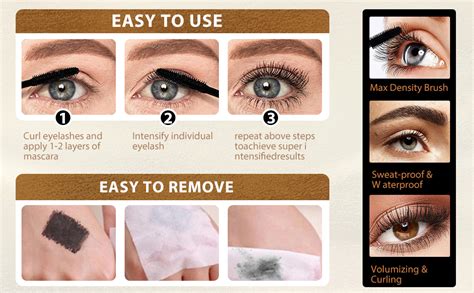 Infographic showing the steps for applying baby powder to lashes for increased volume.