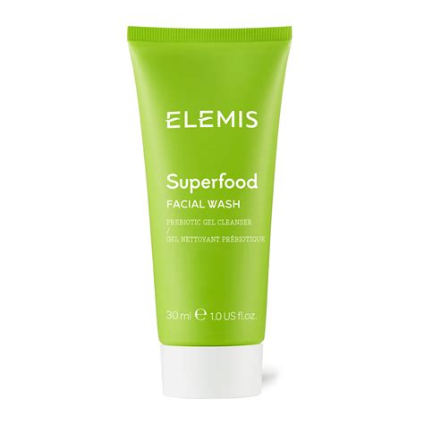 Tube of Elemis Superfood Facial Wash with visible green ingredients