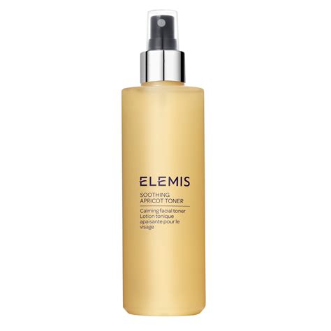 Bottle of Elemis Soothing Apricot Toner with apricot illustrations