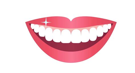 Illustration of a smiling woman with full, well-defined lips