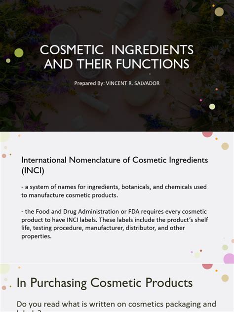 An infographic showing the different types of cosmetic ingredients and their functions in lip gloss.