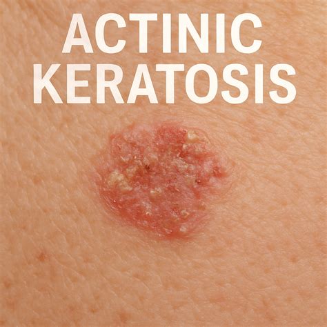 Visual guide on how to perform a monthly skin self-examination to detect potential actinic keratoses or skin cancer.