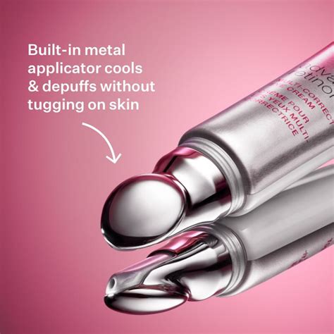 Close-up of the metal applicator tip of Mary Kay eye cream