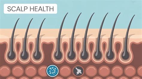 Infographic illustrating the connection between scalp health and hair growth