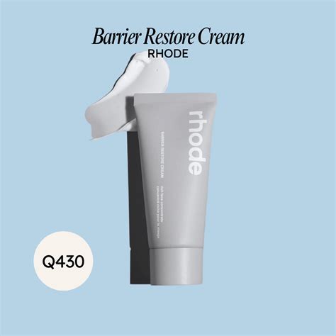 Image showcasing the texture of Barrier Restore Cream and its application.
