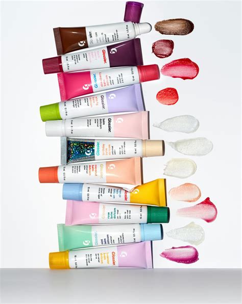Split image showing the original and vegan Balm Dotcom tubes, with swatches