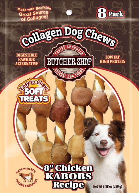 variety of dog-friendly collagen chews and treats