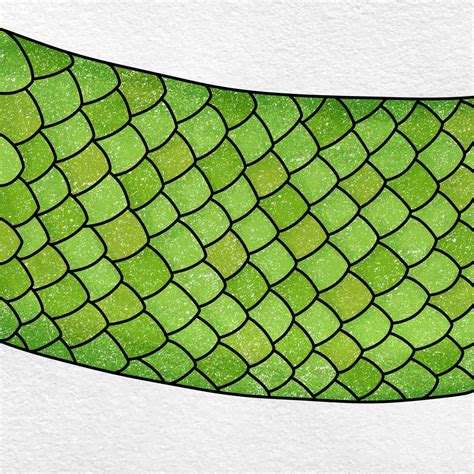 Illustration of blending different shades of brown markers to create realistic snake scales