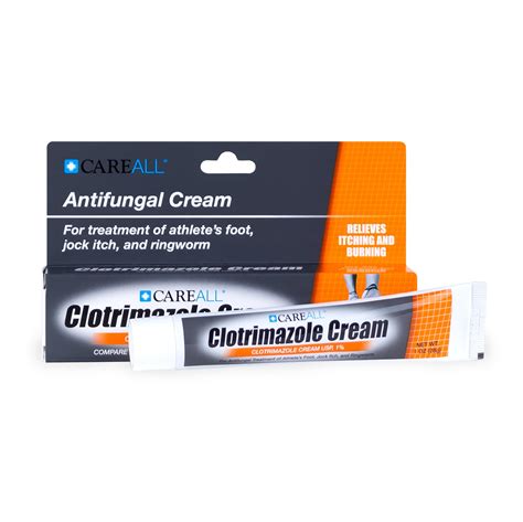 Packaging of clotrimazole antifungal cream.