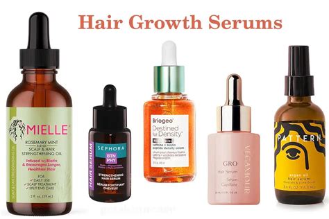 A visual timeline showing expected results from using hair growth serums, from reduced shedding to visible new growth.