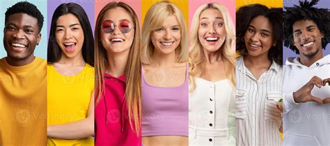 Collage of diverse individuals with tawny skin showcasing confidence and self-love.