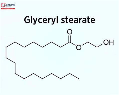 Diagram showing the chemical structure of Glyceryl Stearate