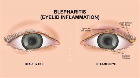 Infographic illustrating the daily routine for blepharitis management: warm compress, lid scrub, and artificial tears.