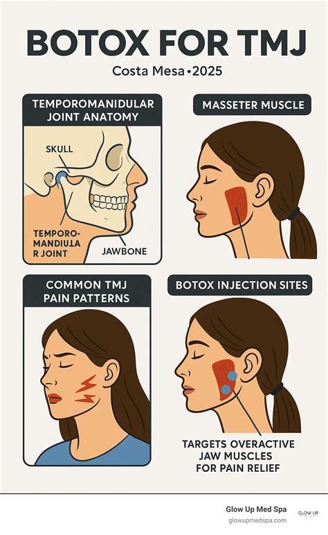 Infographic showing the price range for Botox treatments for TMJ.