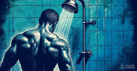 Person taking a cool shower to soothe sunburn.