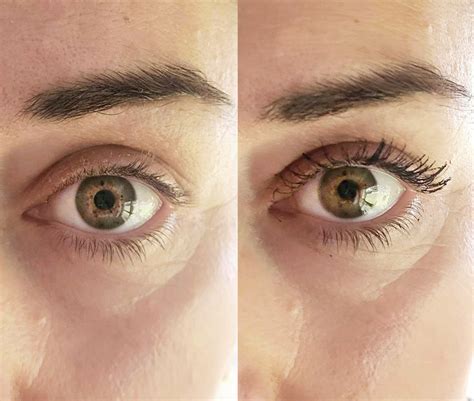 Before and after comparison of lashes with Benefit Fan Fest Mascara