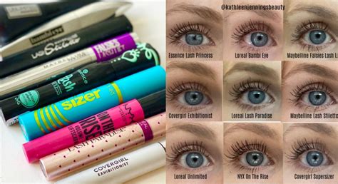 Comparison of different Benefit mascara wands