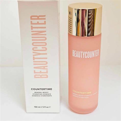 Packaging of the new Beautycounter Countertime line, emphasizing its pink color scheme.