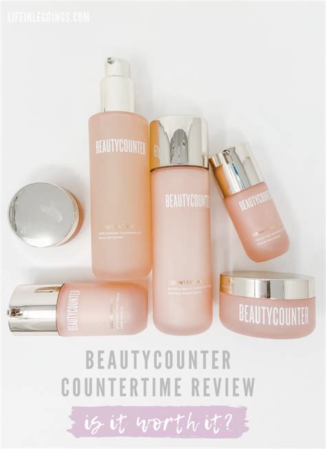 Infographic illustrating the key benefits of the Beautycounter Countertime line.