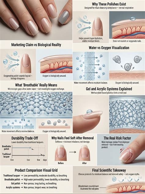Illustration showing moisture trapped between a natural nail and an acrylic nail, creating a breeding ground for fungi.