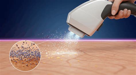 Illustration depicting the Pico Laser handpiece emitting energy pulses onto the skin.