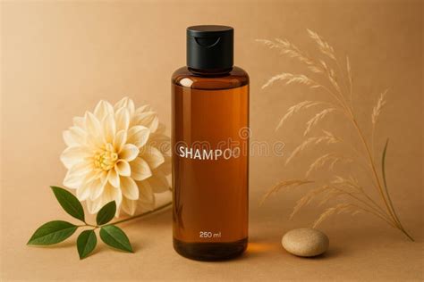 A bottle of artisanal beard shampoo with an earthy aesthetic.