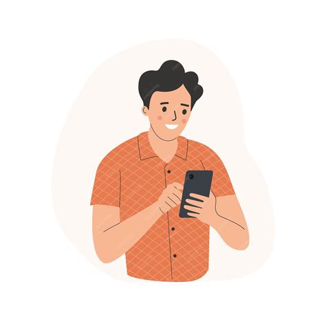 Illustration of a person using a phone app for virtual foundation shade matching