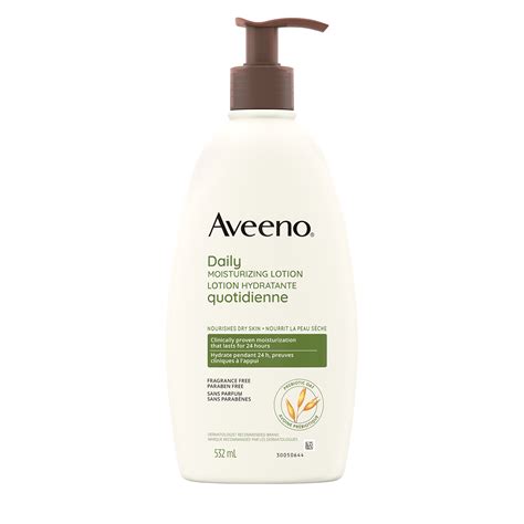 Illustration of Aveeno Daily Moisturizing Lotion bottle with a focus on 