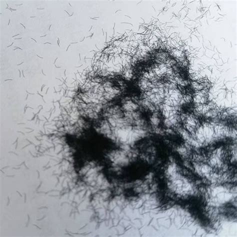 Close-up of mascara fibers, illustrating the 