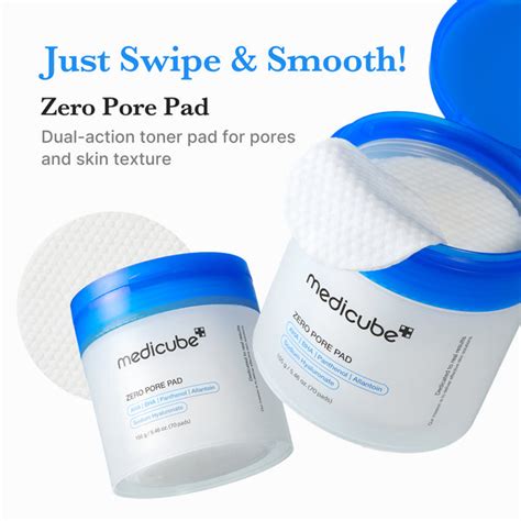 An assortment of Medicube Pore Pads, showcasing their dual-textured design and packaging.