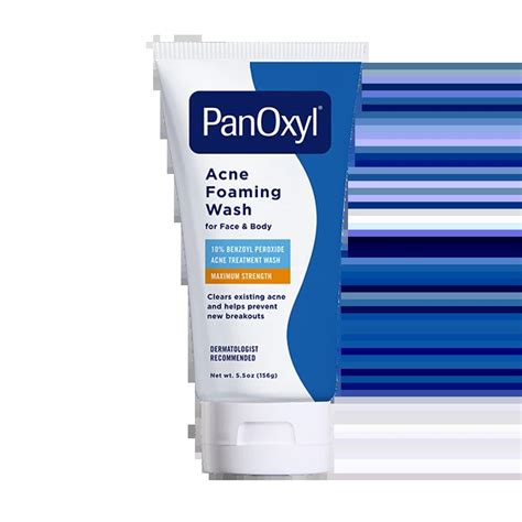 Illustration of a face with acne and a clear complexion, highlighting the transition with PanOxyl use.