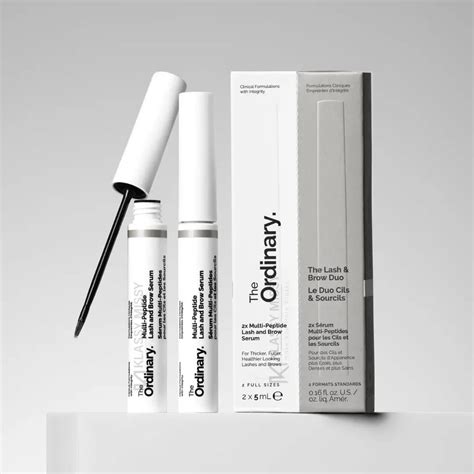 Infographic detailing the peptide complexes in The Ordinary Multi-Peptide Lash and Brow Serum