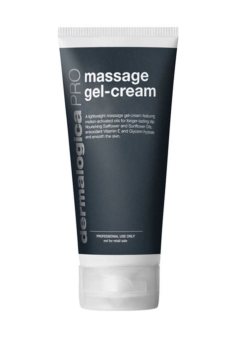 Infographic highlighting the key ingredients and their benefits in Dermalogica Massage Gel-Cream