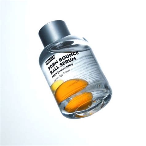 Infographic illustrating the key ingredients of the PDRN Bounce Ball Serum and their respective benefits.