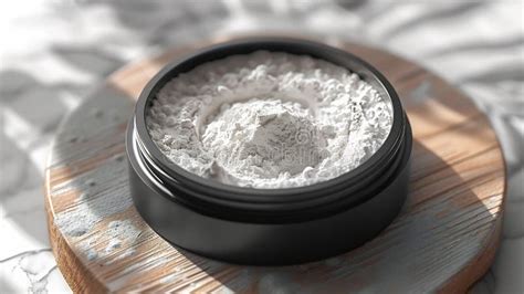 Close-up of the finely milled powder texture, with particles highlighted to show its smoothness.