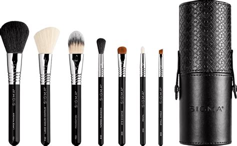 Sigma Beauty Essential Kit, displaying the organized brush set in its case.