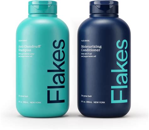 Product shot of Flakes Anti-Dandruff Shampoo and Conditioner Set for Men