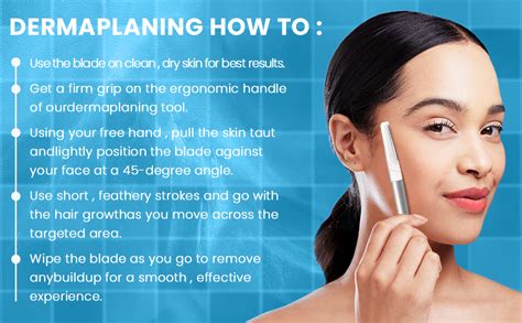 Illustration of a professional using a dermaplaning tool on a client's face.