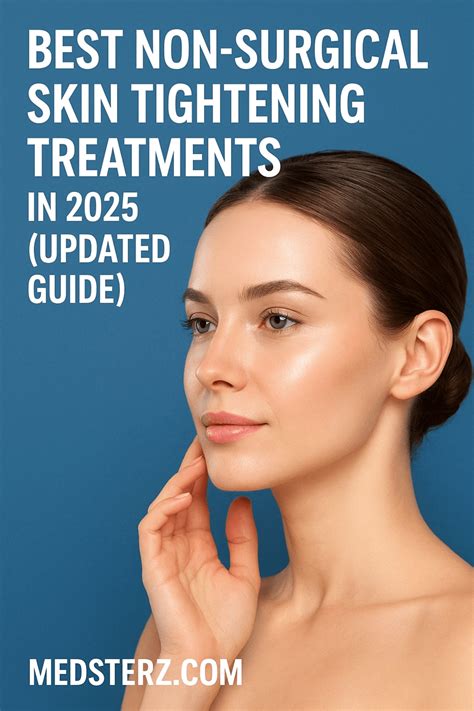 Infographic comparing non-surgical and surgical options for skin tightening, highlighting their effectiveness and recovery times.